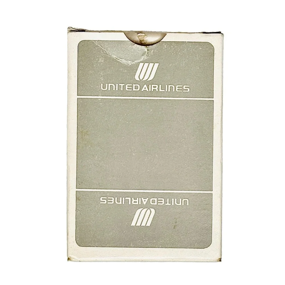 Vtg United Airlines Lot SEALED Grey Playing Cards 8 Future Pilot Wings NOS